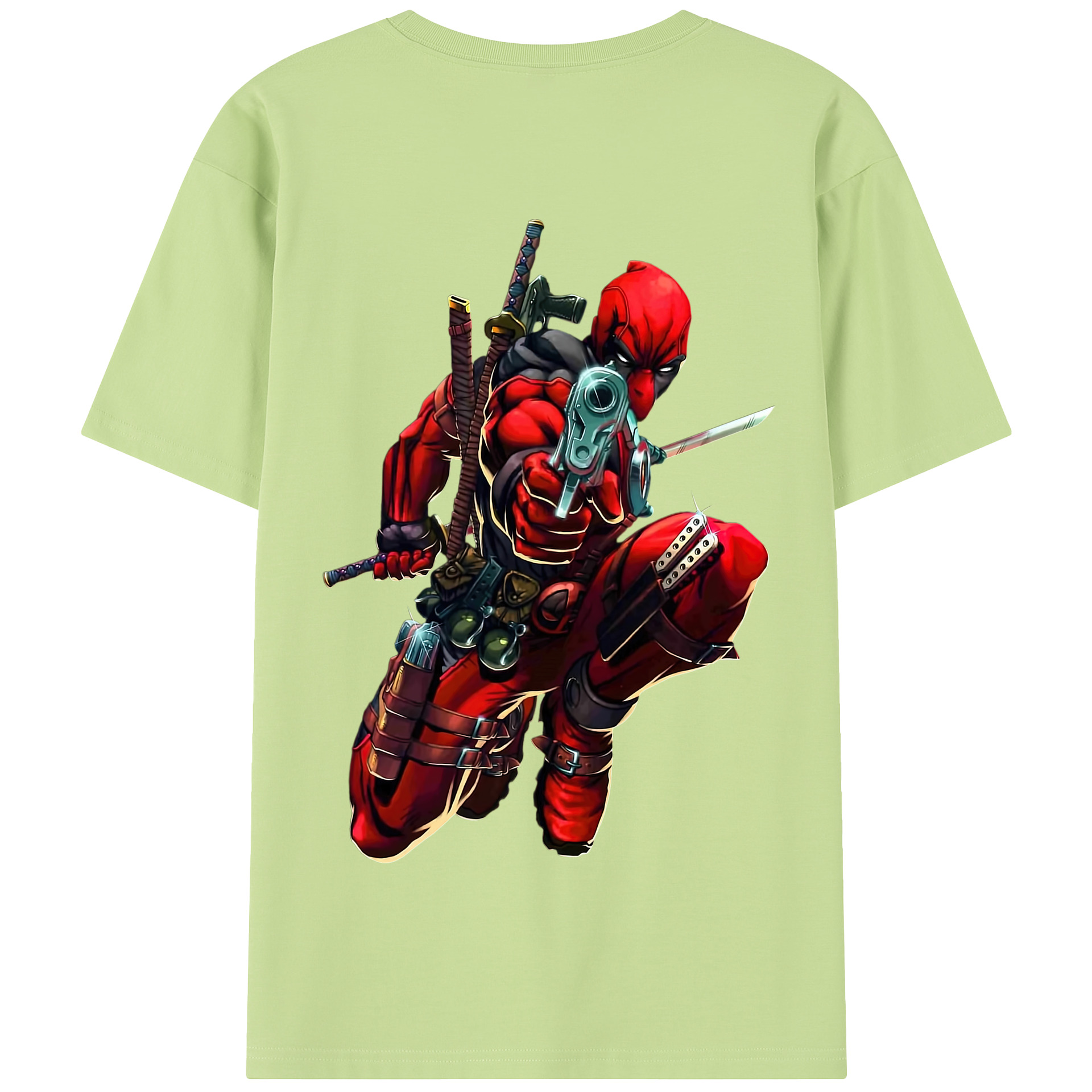（画像用） Deadpool デッドプール 綿100％半袖Tシャツ（背面プリント）